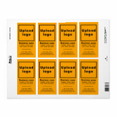 Bedrijfsmerk op Oranje Portret Verzendlabel (Full Sheet)