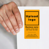 Bedrijfsmerk op Oranje Portret Verzendlabel