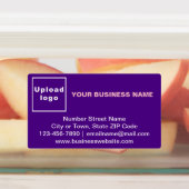 Bedrijfsmerk op Paars kleefetiket met rechthoek Labels (Aangebracht)