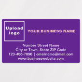 Bedrijfsmerk op Paars kleefetiket met rechthoek Labels (Design 1)