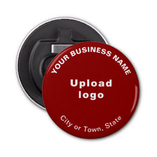 Bedrijfsmerk op Rode Kleine Ronde Flessenopener Button Flesopener