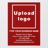 Bedrijfsmerk op rode raamfolie raamsticker (Vel)