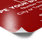 Bedrijfsmerk op Rode Rechthoek Fotodruk Foto Afdruk (Hoek)