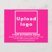 Bedrijfsmerk op Roze Briefkaart (Voorkant)