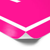 Bedrijfsmerk op Roze Rechthoek Glanzend Poster (Hoek)