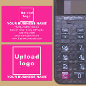 Bedrijfsmerk op Roze Rechthoekige Behuizing Kaart