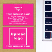 Bedrijfsmerk op Roze Rechthoekige Behuizing Kaart