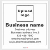 Bedrijfsmerk op Witte Grote Vierkante Vinyl Sticke Sticker (Vel)