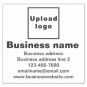 Bedrijfsmerk op Witte Grote Vierkante Vinyl Sticke Sticker (Voorkant)