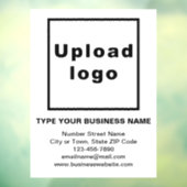 Bedrijfsmerk op witte raamfolie raamsticker (Vel 3)