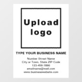 Bedrijfsmerk op witte raamfolie raamsticker (Vel)