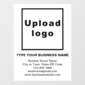 Bedrijfsmerk op witte raamsticker (Vel)