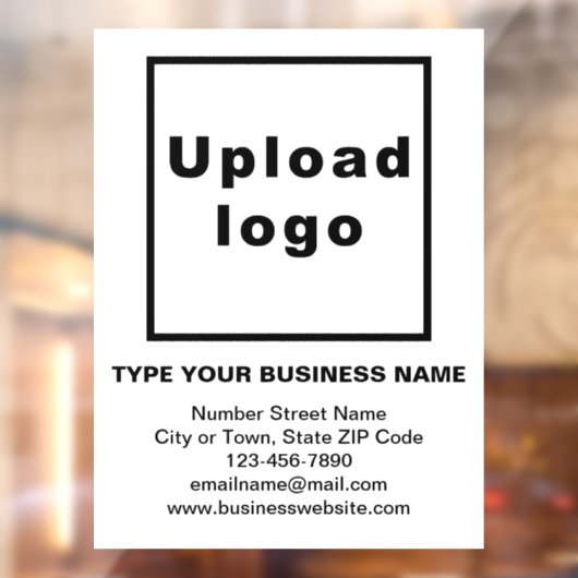 Bedrijfsmerk op witte raamsticker (Vel 2)