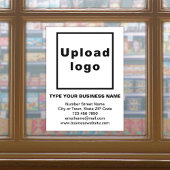 Bedrijfsmerk op witte raamsticker