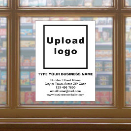 Bedrijfsmerk op witte raamsticker