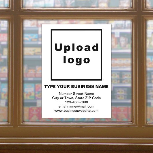 Bedrijfsmerk op witte raamsticker