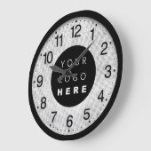 Bedrijfsminimalisme Aangepaste Logo grijze zilver Grote Klok (Hoek)