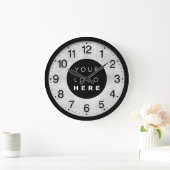 Bedrijfsminimalisme Aangepaste Logo grijze zilver Grote Klok (Huis)