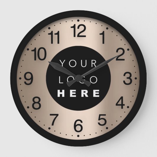 Bedrijfsminimalisme Ivory Roos - Aangepaste Logo Grote Klok (Voorkant)