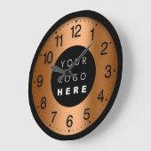 Bedrijfsminimalisme koper bruin Logo Grote Klok (Hoek)