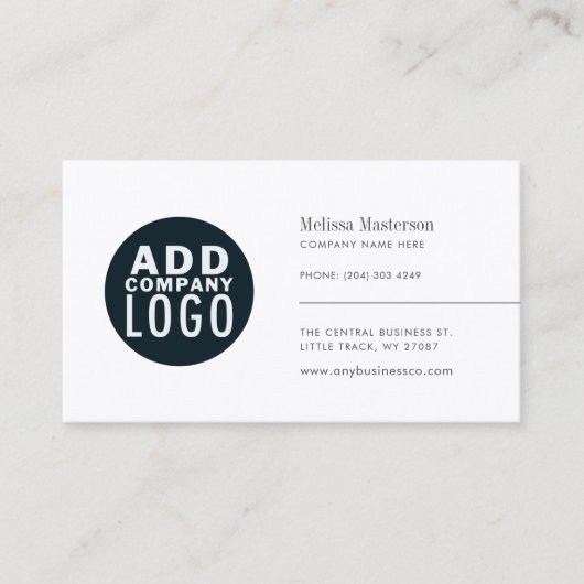 Bedrijfsminimalistisch bedrijf voor Logo Visitekaartje (Voorkant)