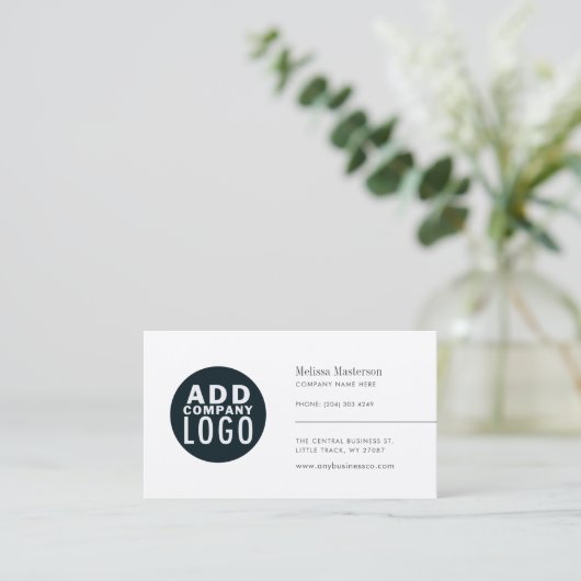 Bedrijfsminimalistisch bedrijf voor Logo Visitekaartje (Staand voorkant)