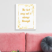 Bedrijfsmotivatie Frost Typografie Canvas Afdruk (Insitu (Woonkamer))