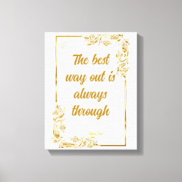 Bedrijfsmotivatie Frost Typografie Canvas Afdruk