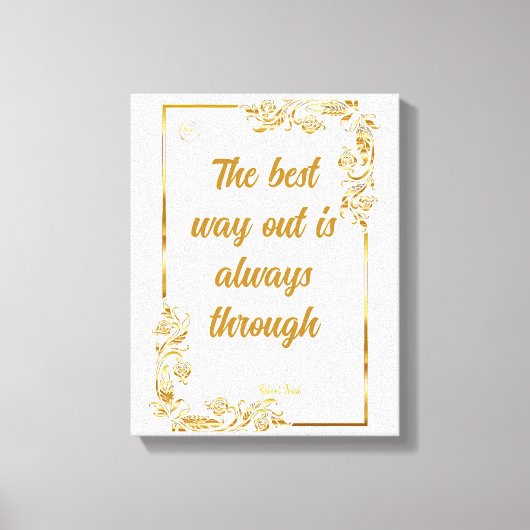 Bedrijfsmotivatie Frost Typografie Canvas Afdruk (Voorkant)