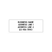 Bedrijfsnaam 4 regels Retouradres Telefoonnummer Zelfinktende Stempel (Design)