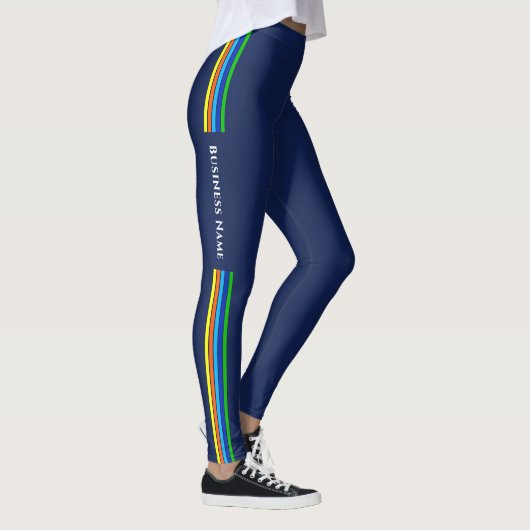 Bedrijfsnaam Aangepaste verticale strepen Leggings (Rechts)