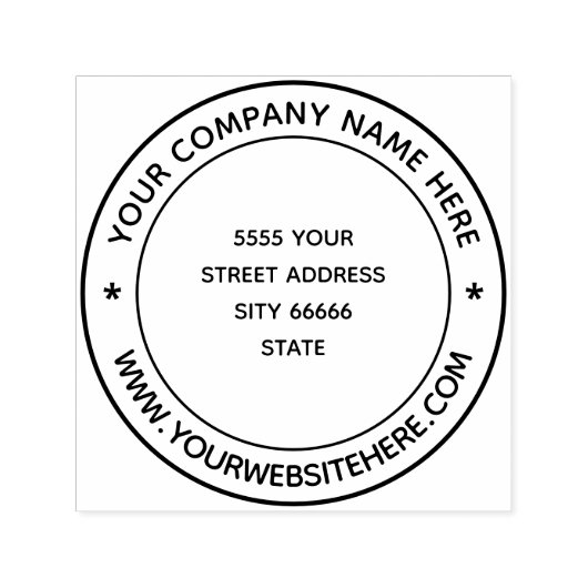 Bedrijfsnaam Adres Persoonlijke Kantoor Zelfinktende Stempel (Design)