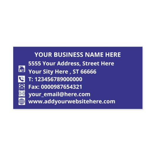 Bedrijfsnaam Adres Volledige Info Kleuren Stempel (Design)