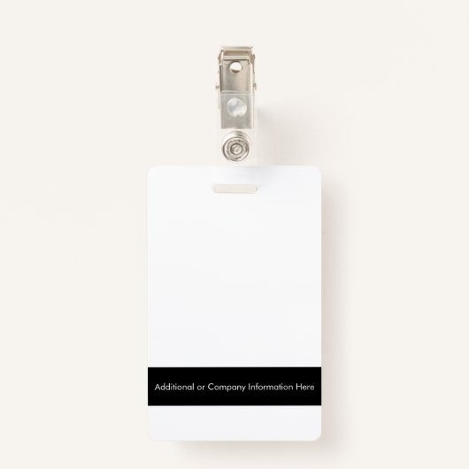 Bedrijfsnaam badge (Achterkant met clip)