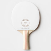 Bedrijfsnaam bedrijf - wit tafeltennisbatje (Voorkant)