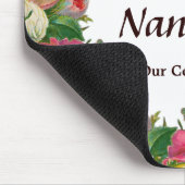 Bedrijfsnaam Bedrijfs Floral Waterverf Aangepast Muismat (Hoek)