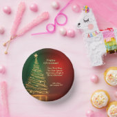 Bedrijfsnaam Bericht Groen Goud Kerstboom Papieren Kommen (Feest)