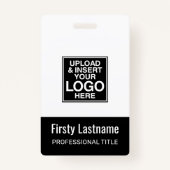 Bedrijfsnaam BLACK Naam Titel balk Code Aangepaste Badge (Voorkant)