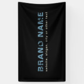 Bedrijfsnaam Blauw en zwart Artsy Grunge Spandoek (Verticaal)