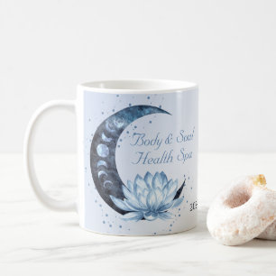 Bedrijfsnaam blauwe Lotus Flower Moon Koffiemok