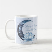 Bedrijfsnaam blauwe Lotus Flower Moon Koffiemok (Links)