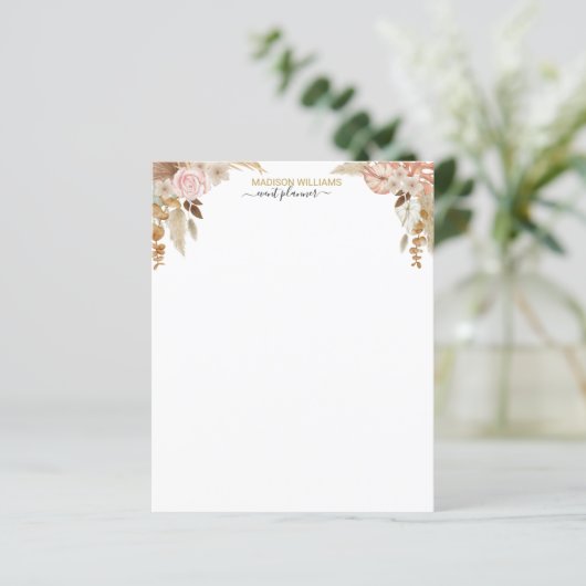 Bedrijfsnaam Boho Florals Stationery (Staand voorkant)