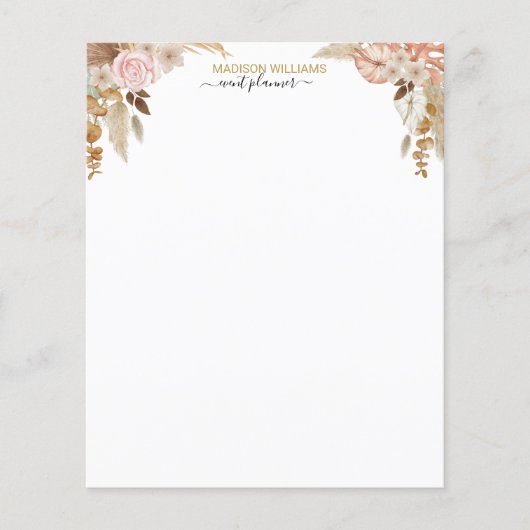 Bedrijfsnaam Boho Florals Stationery (Voorkant)