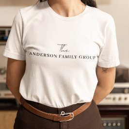 Bedrijfsnaam Branding Zwart Schrift T-shirt