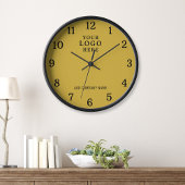 Bedrijfsnaam Business Logo Branded Promo Gold Grote Klok