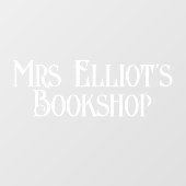 Bedrijfsnaam Chique Simple White Boutique Raamsticker (Vel)