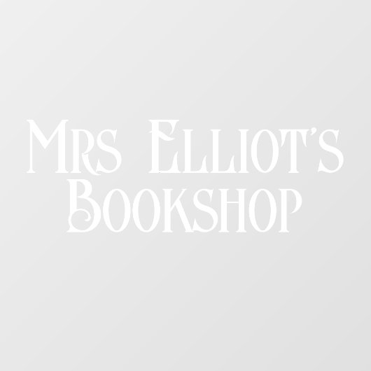 Bedrijfsnaam Chique Simple White Boutique Raamsticker (Vel)