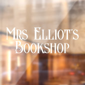 Bedrijfsnaam Chique Simple White Boutique Raamsticker (Vel 2)