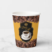  bedrijfsnaam Coffee Shops Paper Cup Papieren Bekers (Achterkant)