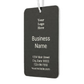 Bedrijfsnaam Contact Info Zwart & Wit Uw Logo Luchtverfrisser (Links)